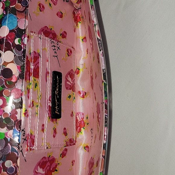 Betsey Johnson Multi-Color Bow PVC Crossbody Shoulder Bag - Picture 10 of 13